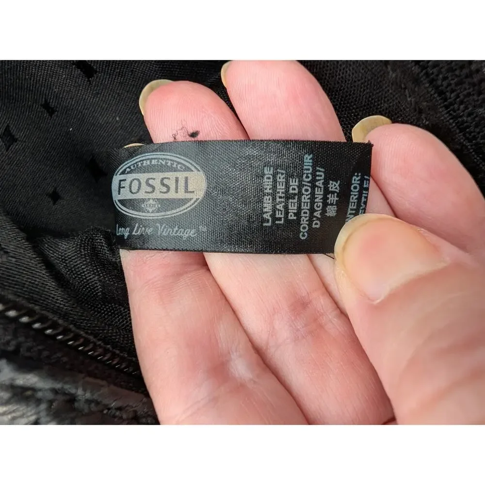Bundle! Fossil Leather Crossbody Matching Wallet Timeless Capsule Minimalist